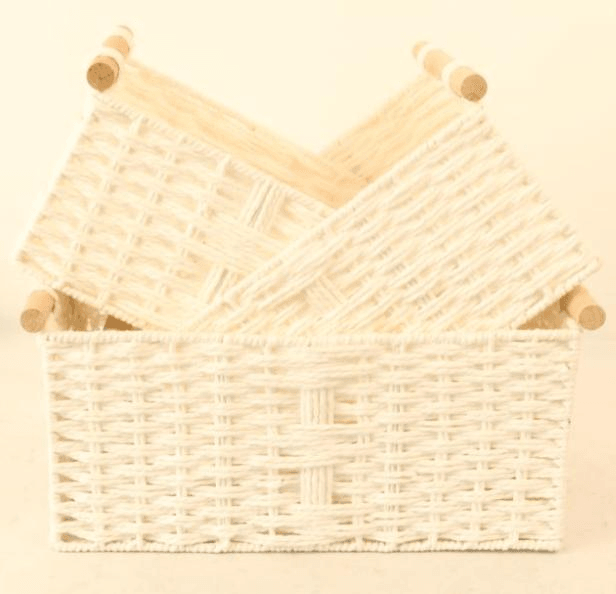 Paper rope Storage Basket 3pcs set  YSY-JYQ-220621