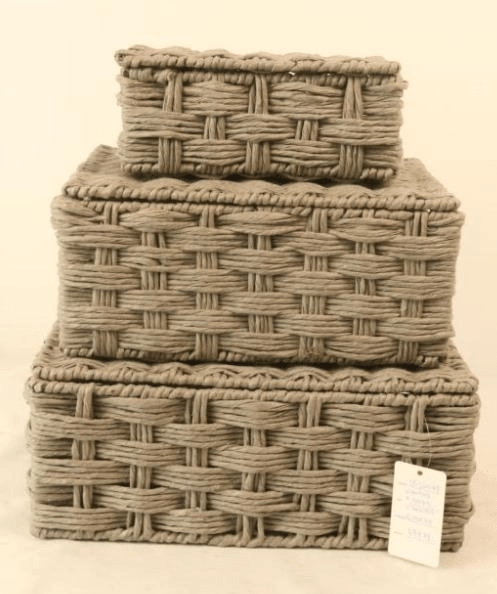 Paper rope Storage Basket 4pcs set YSY-JY-220149