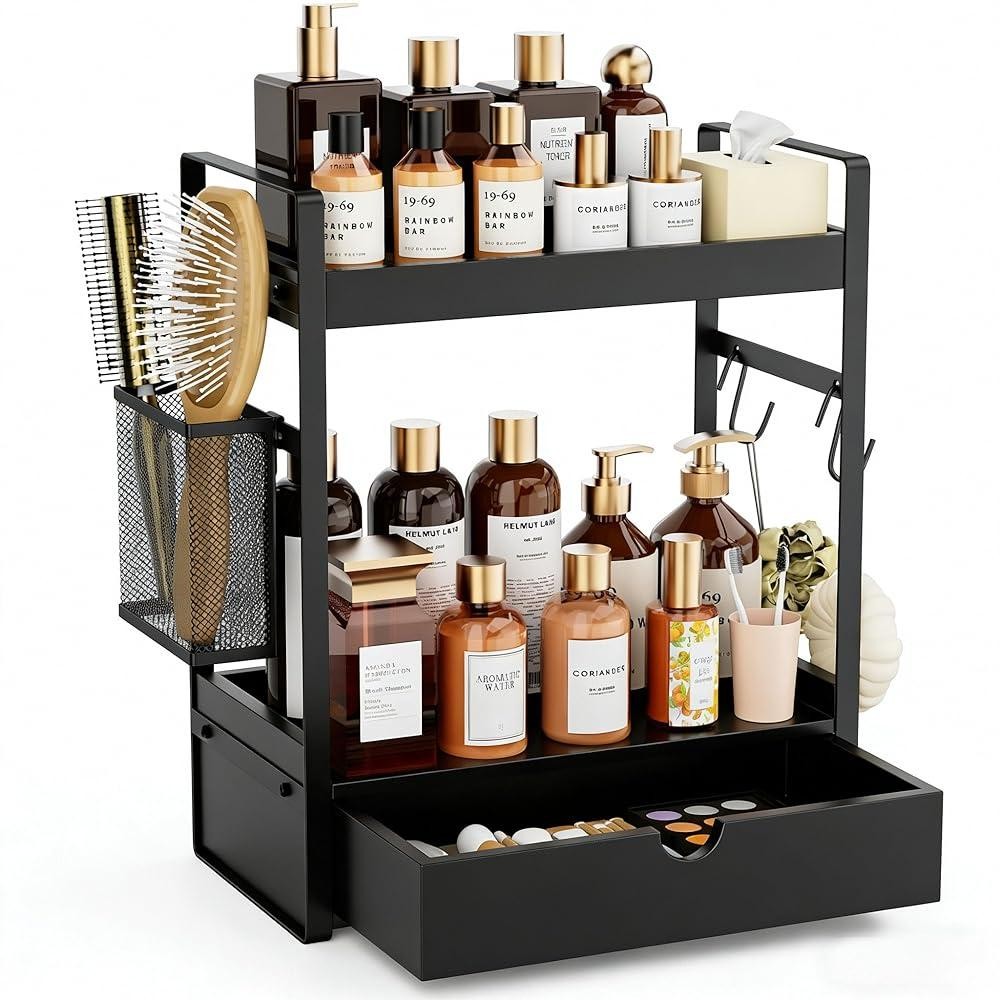 Wood Double-Layer Drawer Rack YSY-HJ009