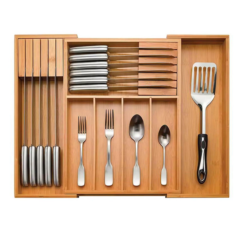 Expandable Bamboo Wood Flatware Divider YSY-SL-005