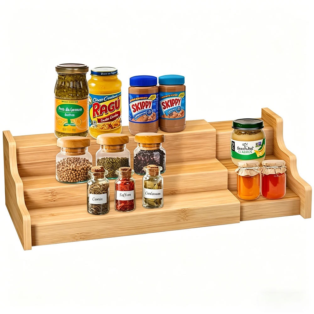 Bamboo Tiered Organizer Stand