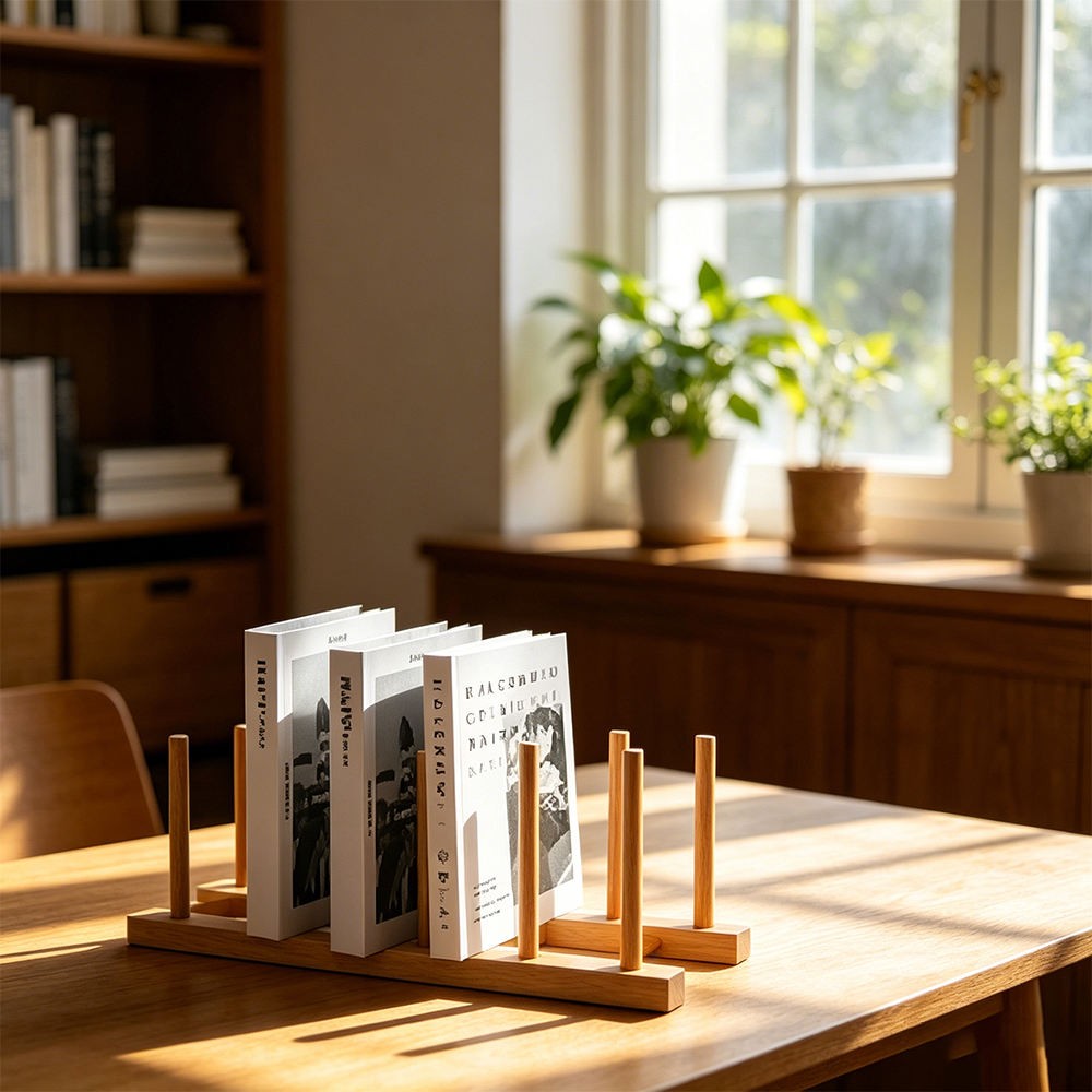 Natural Wood Standing Organizer YSY-QB-008