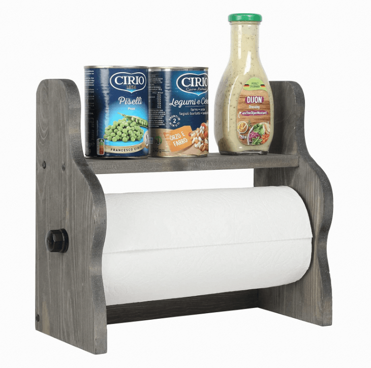 Mounted Wooden Kitchen Roll & Towel Holder YSY-PP-15