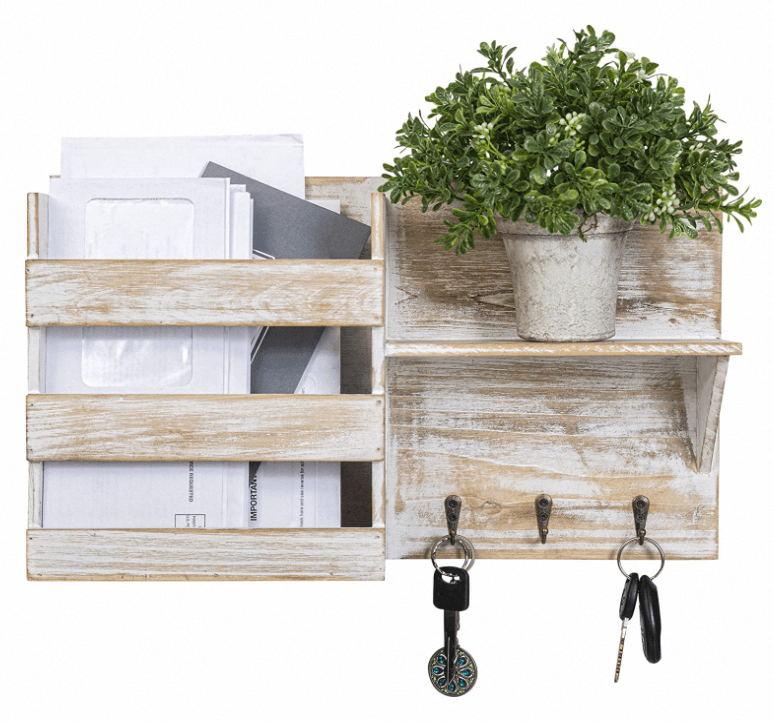 Rustic Style Wooden Wall Rack YSY-PP-19