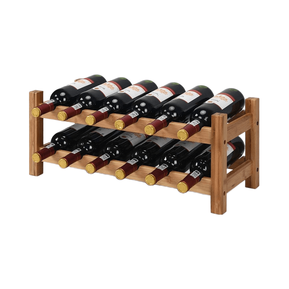 Double Layer Wooden Wine Bottle Display Rack YSY-PP-25