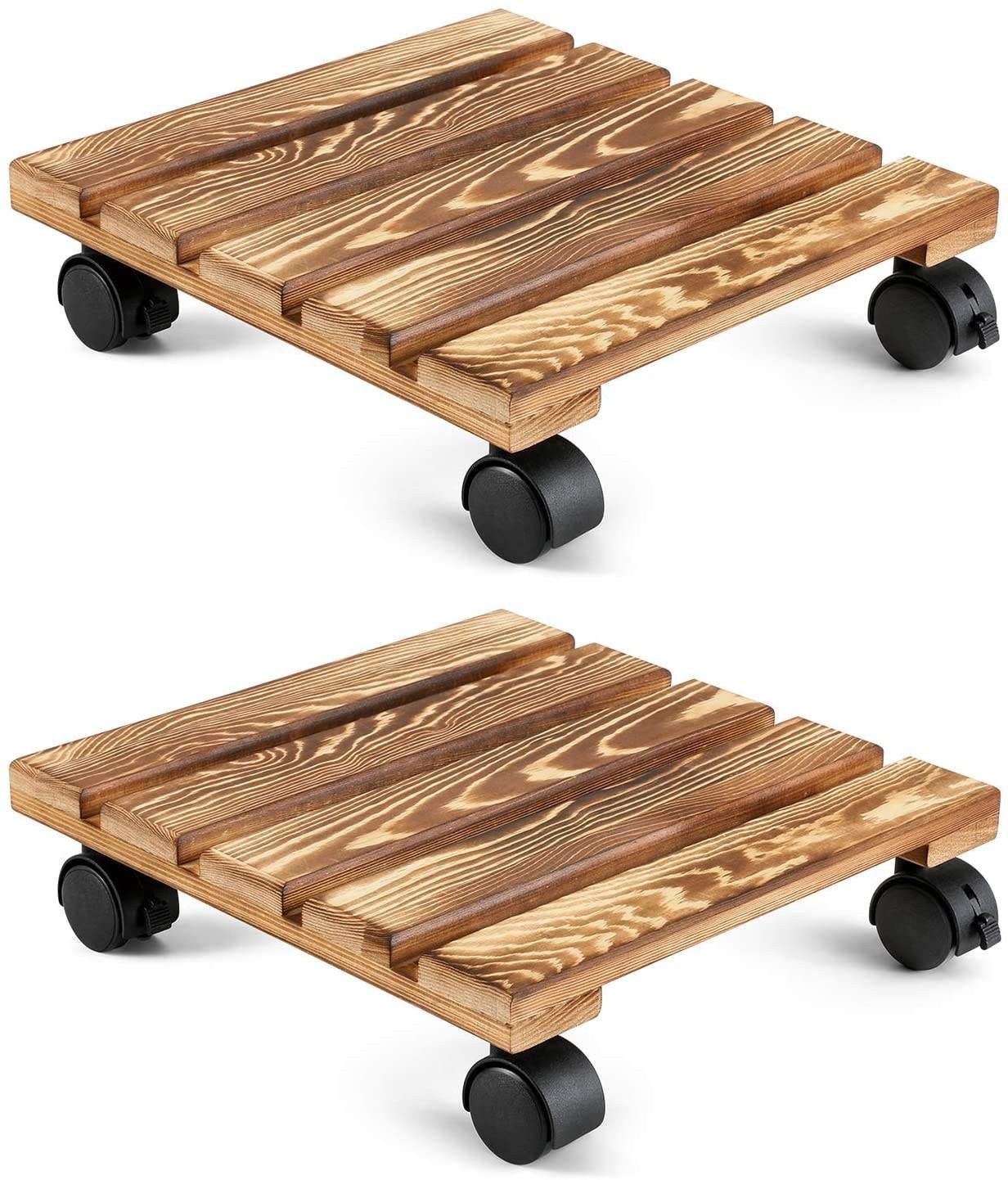 Wooden Flower Pot Tray with Wheels YSY-PP-27