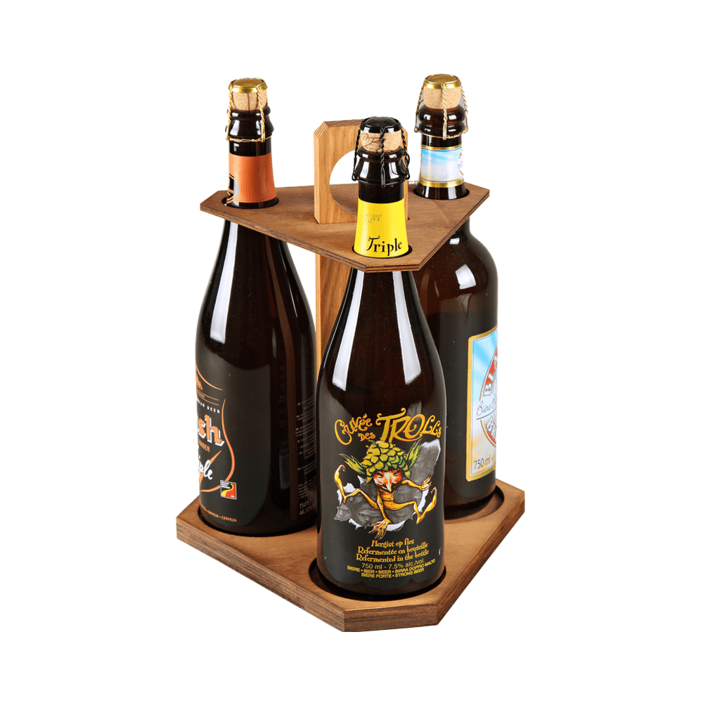 Wooden Beer & Wine Bottle Holder 3/6 Pack YSY-PP-28
