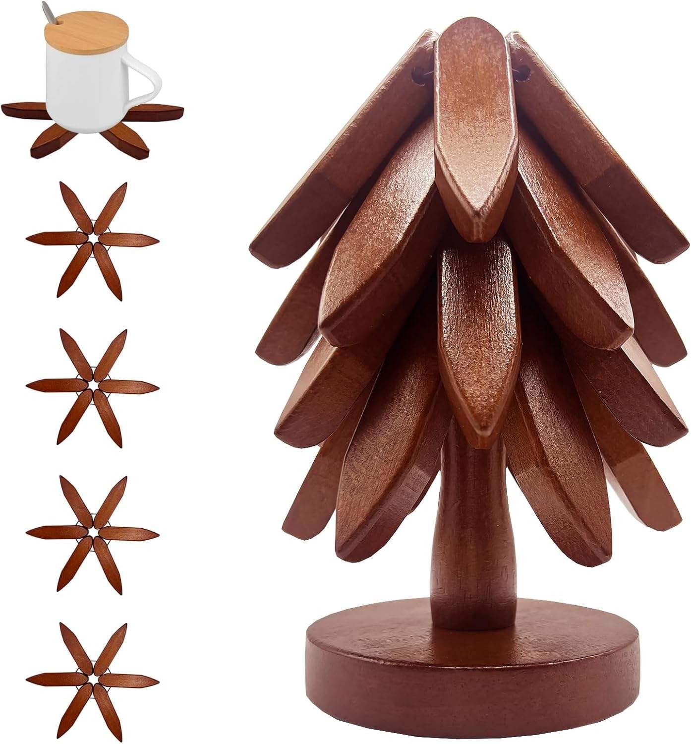 Wooden Tree Shape Trivet Set YSY-VT-001