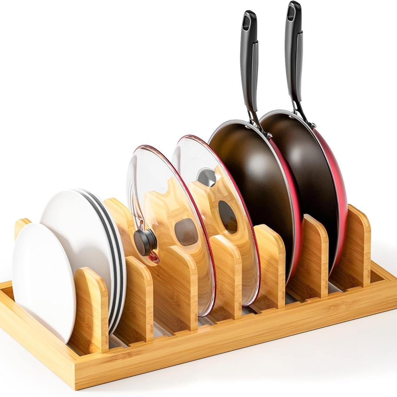 Bamboo Pot Lid Organizer YSY-VT-008