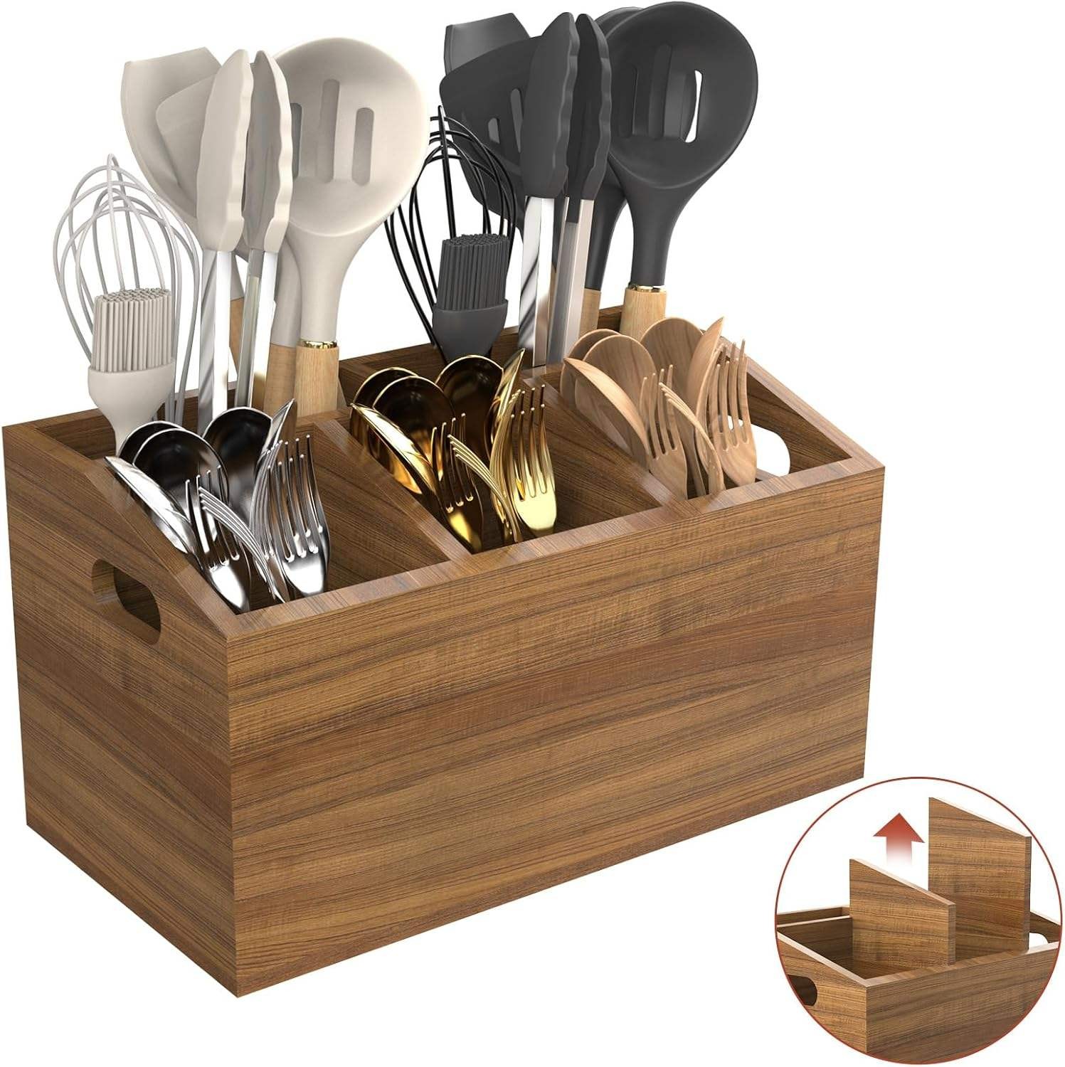 Wooden Kitchen Utensil Holder YSY-VT-012