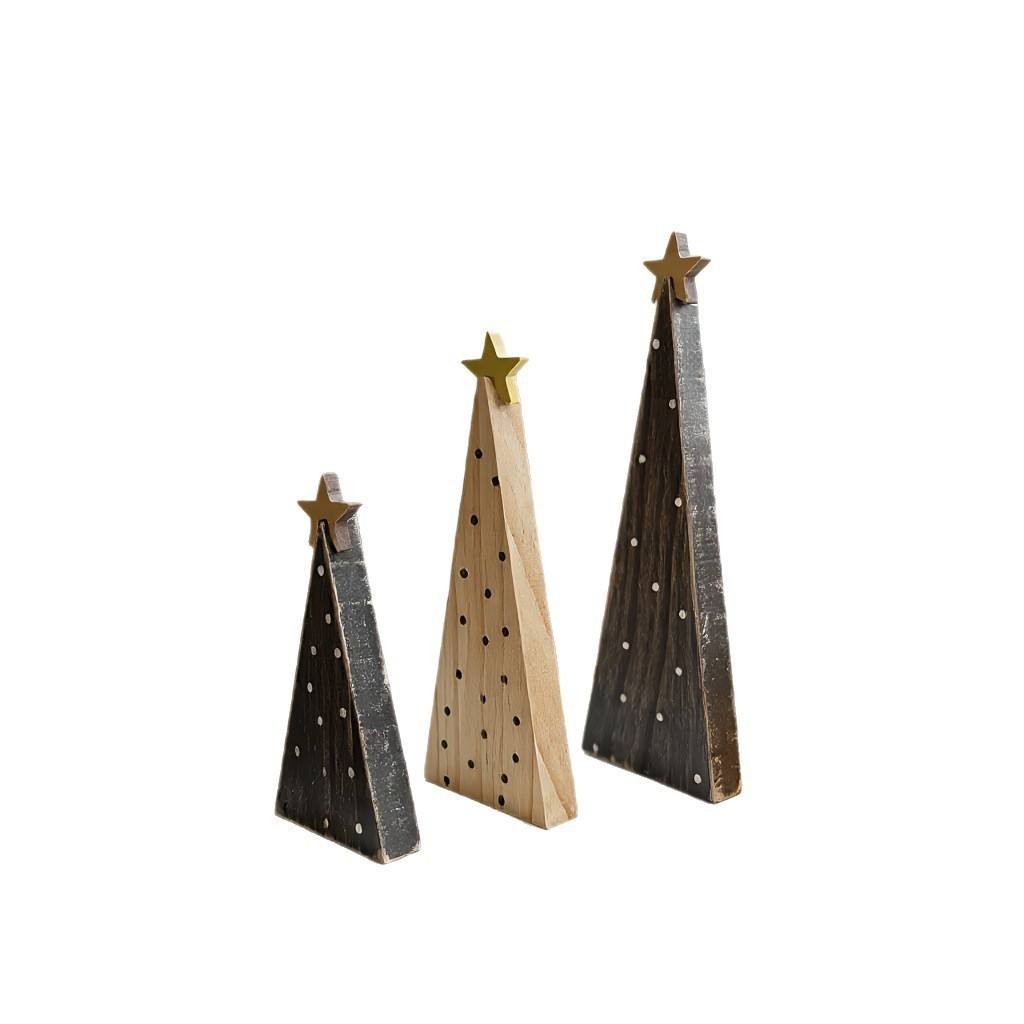 Wooden Christmas Tree Star Topper Ornament YSY-VT-022