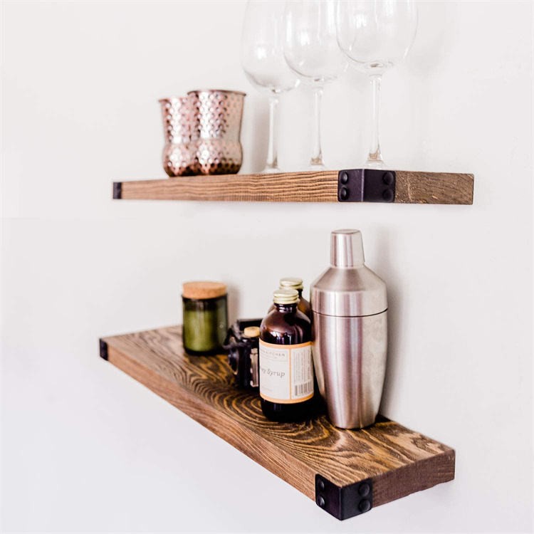 Wood Eco-Friendly Painted Wall-Mounted Shelves