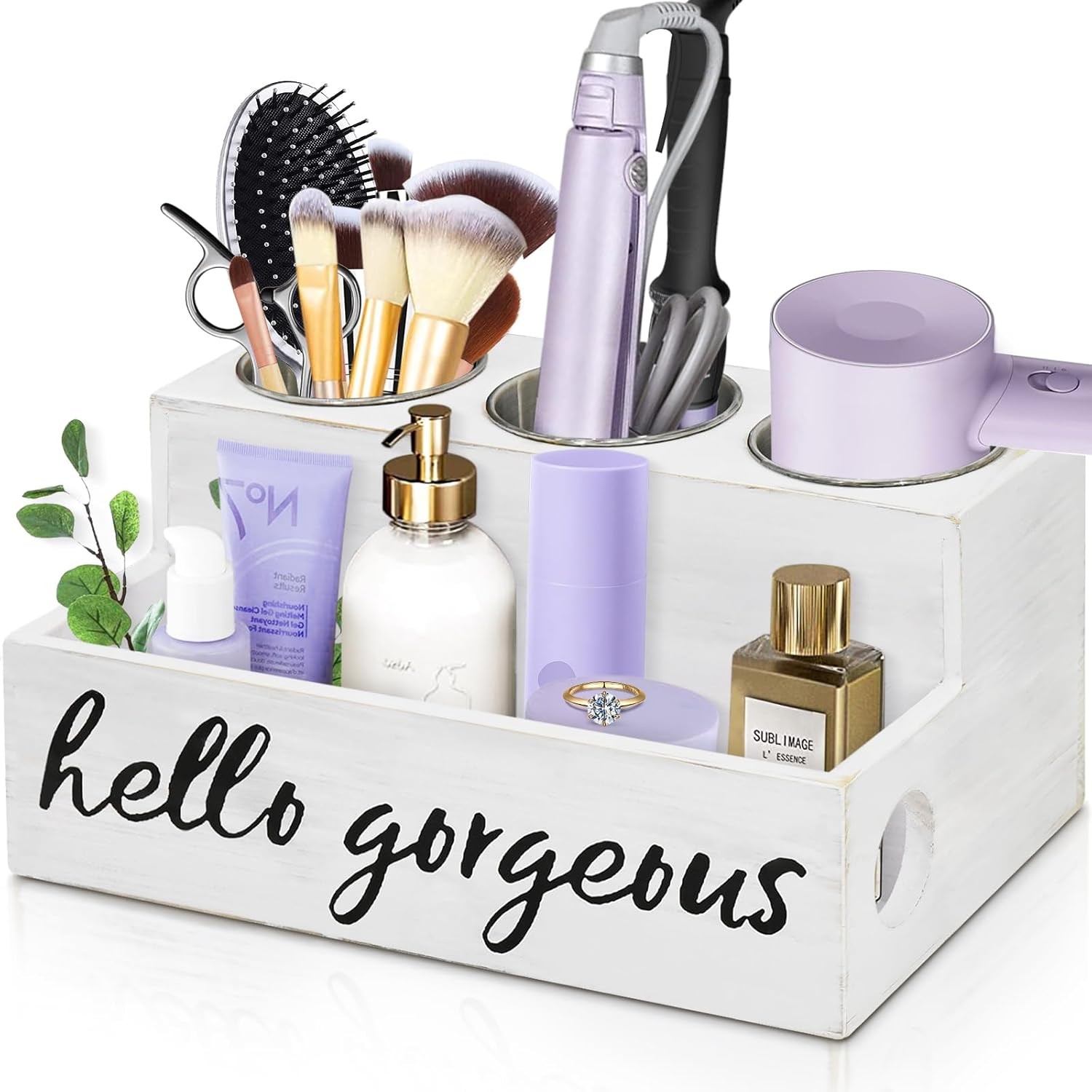 Wooden Hair Dryer Tool Organizer YSY-010