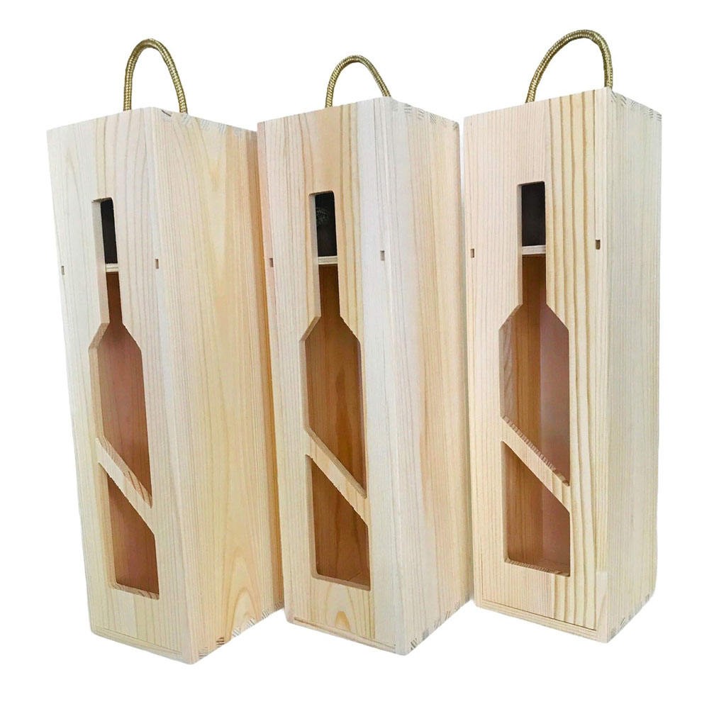 3 Pack Wooden Wine Box  with lid YSY-WB-013