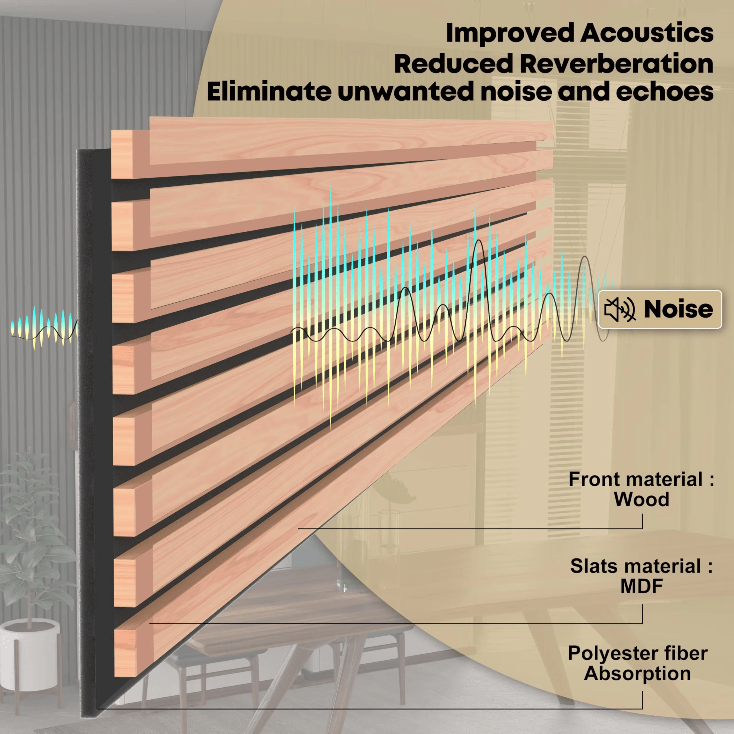 Soundproof Wood Wall Panels YSY-CB-007